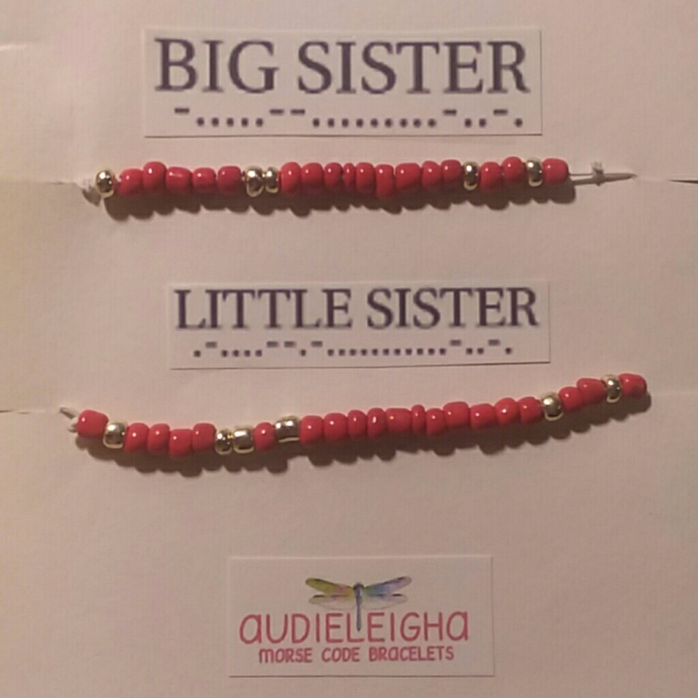Big Sister/Little Sister Morse Code Bracelets